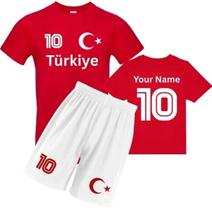 Juego de 2,3 camisetas de fútbol turcas para niños personalizables de primera calidad DTF - Imagen 1 de 12