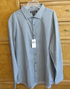 Men's Michael Kors long sleeve dress shirt black white size XXL NWT $145 - Picture 1 of 6