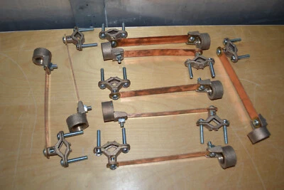 Qty 8 - PANDUIT ~ C11CSH2 ~ Bronze Grounding Clamp w/ Strap ~ NEW ~ GPCS4-1-12-L - Image 1 of 4
