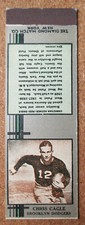 1933 Diamond Match cover Football UNUSED Chris Cagle Brooklyn Dodgers NO FOLDS