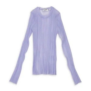 NWT OPENING CEREMONY Lilac Polyester Sheer Rib Long Sleeve Top Size L $295 - Picture 1 of 3