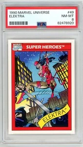 1990 Marvel Universe Elektra Graded Card #49 PSA 8 - Picture 1 of 1