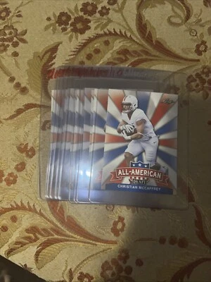2017 leaf draft christian mccaffrey All American Rookie Card Lot 10 Mint NCAA Rc - Image 1 of 4