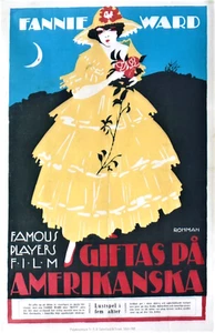 Original vintage poster MARRIED TO AMERICAN FILM SWEDEN 1918 - Picture 1 of 1