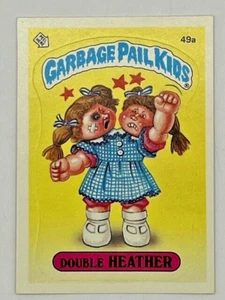 1985 Topps Garbage Pail Kids Stickers -Series 2 - 49a Double Heather -EX+ Glossy - Picture 1 of 2