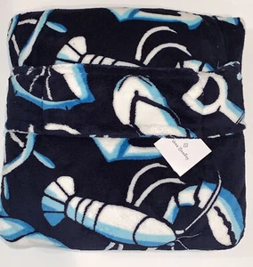 Vera Bradley Fleece Travel Blanket 45 x 60 Retired Shore Enough Pattern Blue New - Picture 1 of 4