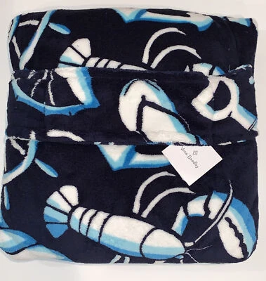 Vera Bradley Fleece Travel Blanket 45 x 60 Retired Shore Enough Pattern Blue New