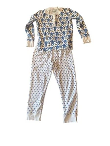 Roller Rabbit Kinder 2-teiliges Pyjama Set 6 Jahre blau & weiß 100 % Pima Baumwolle Neu ohne Etikett - Bild 1 von 3