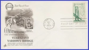 USA4 #1258 U/A ARTCRAFT FDC   Verrazano-Narrows Bridge - Picture 1 of 1