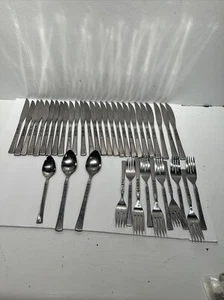 Vintage Ekco Eterna Cantina Stainless Steel Flatware 40 Piece Mixed Lot - Picture 1 of 7