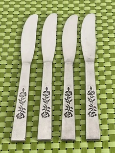 Oxford Hall OXH3 Stainless 4 Dinner Knives Rose Burnished Japan Flatware B67G - Picture 1 of 6