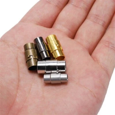 10PCS Magnetic Clasps Necklace Connector Bracelet End Cap Jewelry Leather Cord o - Image 1 of 4