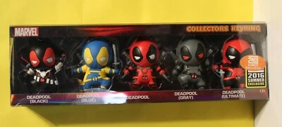 MARVEL DEADPOOL COLLECTOR KEYRING BOX SET 2016 SDCC/2nd CHARLES EX. SEE PICS; - Image 1 of 4