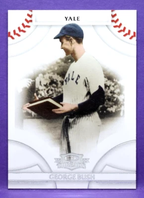 George H.W. Bush Yale Bulldogs POTUS41 2008 Donruss Threads Baseball Card #33 - Image 1 of 2