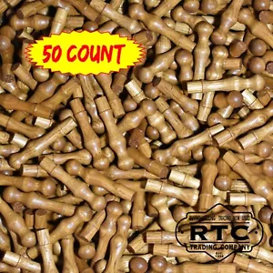 50 clavijas de taza de café de roble acabado 3 3/8" x 1/2" suministro artesanal para trabajar la madera - Imagen 1 de 4