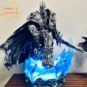 Regalo WOW Arthas Menethil Estatua Iluminación Estatuilla Rey Exánime PVC Figura Modelo 14" - Imagen 1 de 7