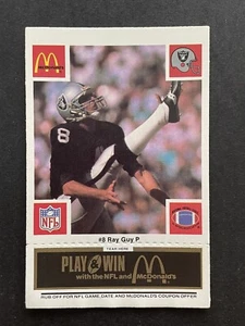 RAY GUY ~ 1986 McDonalds L.A. RAIDERS **BLACK TAB** - Picture 1 of 2