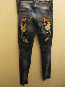 Imperial Jeans Hose Gr.28(36) Skinny Regular 2 x Patch Papagei Made in Italy - Bild 1 von 5