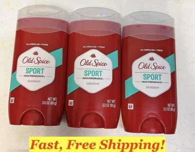Desodorante Old Spice Sport sin aluminio TAMAÑO GRANDE 3,0 OZ cada uno paquete de 3 Foto 1 de 4