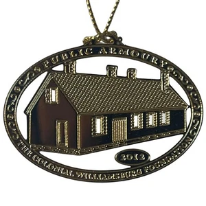 Colonial Williamsburg 24K Finish Christmas Ornament Public Armory 2012 Gold - Picture 1 of 4