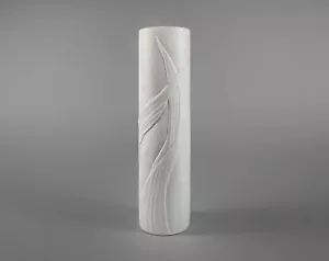 Vintage 70er Jahre Rosenthal Studio-Linie Grasrelief Vase - weißes Biskuitporzellan - Bild 1 von 3