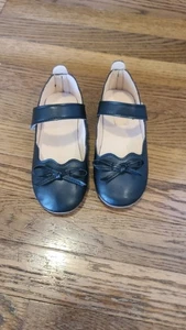 Little Girl Black Ballet Flats Size 13 Strap Casual Dressy - Picture 1 of 8