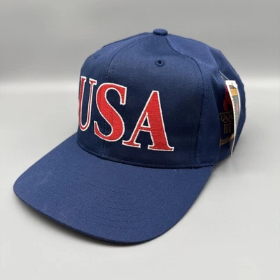Vintage 1996 Starter Olympics Snapback Hat Atlanta USA Blue NWT - Image 1 of 4