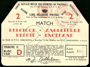Ticket 1970 Belgium vs. England Friendly 38775 - Picture 1 of 2