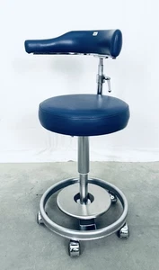Taburete con ruedas Ritter silla de tratamiento D156 azul silla de trabajo dentista dental PROBADO - Imagen 1 de 8