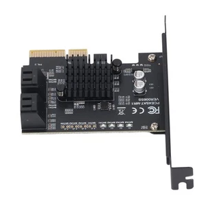 SATA3.0 Erweiterungskarte PCI E4 Port 6Gbps Erweiterungsadapter 88SE9230 Ch - Bild 1 von 19