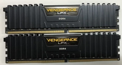 Corsair VENGEANCE 16GB kit 2x8GB DDR4 2400MHZ CMK16GX4M2A2400C14 CL14 DIMM PC - Image 1 of 3