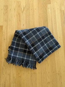 Pendleton Wool Throw Blanket Home Collection Gray Brown Plaid Fringe Wool M51 - Picture 1 of 6