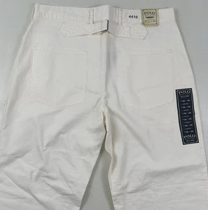 De colección NUEVO Polo Ralph Lauren Para Hombres 36x32 Blanco Pantalones Utilitarios Pierna Ancha Sueltos Cincha - Imagen 1 de 17
