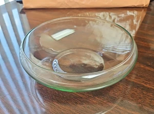 Clear Tinted Green Glass Bowl For Floating Candles And Flowers 7" - Picture 1 of 9