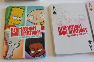 FOX TV ANIMACIÓN DOMINACIÓN BART STEWIE JUEGO DE CARTAS JUEGO COMPLETO JUEGO DE CARTAS - Imagen 1 de 7
