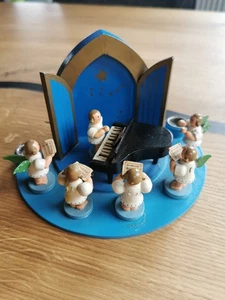 Engelchor, Engelschor mit Flügel, Holzfiguren, verm. Seiffen Erzgebirge - Bild 1 von 5