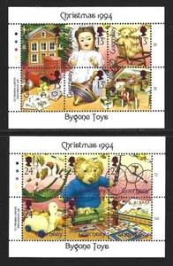 GUERNSEY – 1994 – CHRISTMAS TOYS – Sc # 541-542 – 2 SOUVENIR SHEETS - MNH - Picture 1 of 1