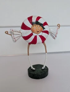 LORI MITCHELL Christmas Figurine Peppie Mint Peppermint ESC & Co 6" Holiday - Picture 1 of 11