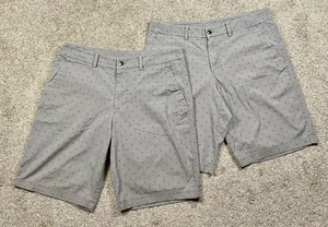 Pantalones Cortos Lululemon Para Hombre Talla 38 Gris Patrón Cruz The Works Oxford Lote de 2 - Imagen 1 de 11