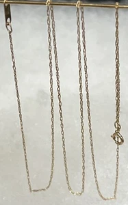 Solid 10k Solid Yellow Gold  Dainty chain Necklace-18.5”long—0.43 Grams - Picture 1 of 8