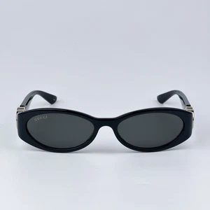 Gucci Herren Sonnenbrille Schwarz Grau Oval GG1660S 001 BRANDNEU - Bild 1 von 11