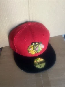 Chicago Blackhawks 7 1/2 New Era 59Fifty Fitted hat Cap - Picture 1 of 3