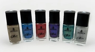 Esmalte de uñas Jessica Effects, paquete de 6 colores púrpura brillo conjunto {55} Foto 1 de 4