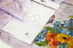 Silkcraft Pure silk scarf -white- for silk painting- 25x150cm- Ponge 5 silk - Picture 1 of 1