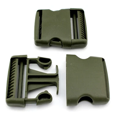 M-TEILE-STORE 5 Steckschnallen Olive 40mm grade Kunststoffschnalle Steckverschluss Schnalle