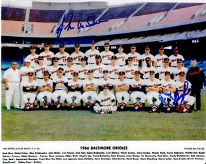 Brooks Robinson & Boog Powell signed 1966 Orioles Team Photo 1st Time WS CHAMPS! - Picture 1 of 1