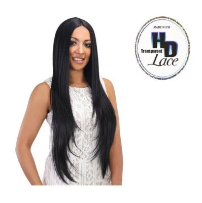 Peluca sintética personalizada TONGABLE larga recta encaje frontal - 704 30" UK Free Post Foto 1 de 2