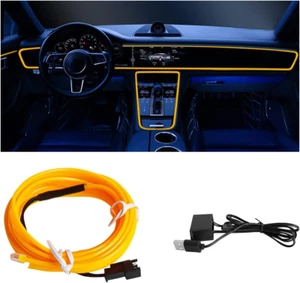 EL Wire Interior Car LED Strip Lights, 10FT/3M USB Auto Neon Light Strip - Picture 1 of 12