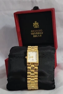 Giorgio Beverly Hills Woman's Watch Gold Tone 7.75" IOB With Paperwork - Picture 1 of 16