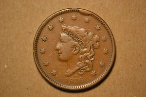 1836 Coronet Head Large Cent- Nice Very Fine with some scratches and a small cud - Picture 1 of 4